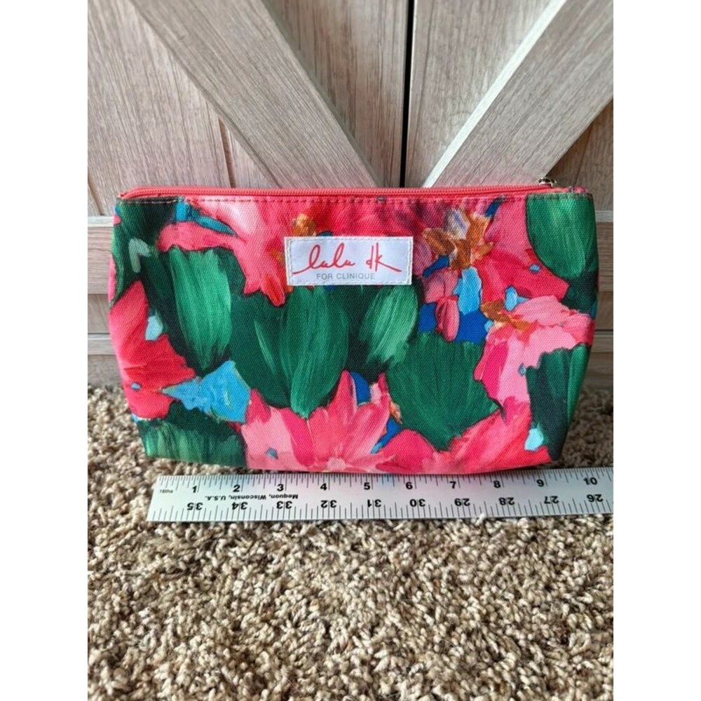 Clinique Lulus watercolor cosmetic bag